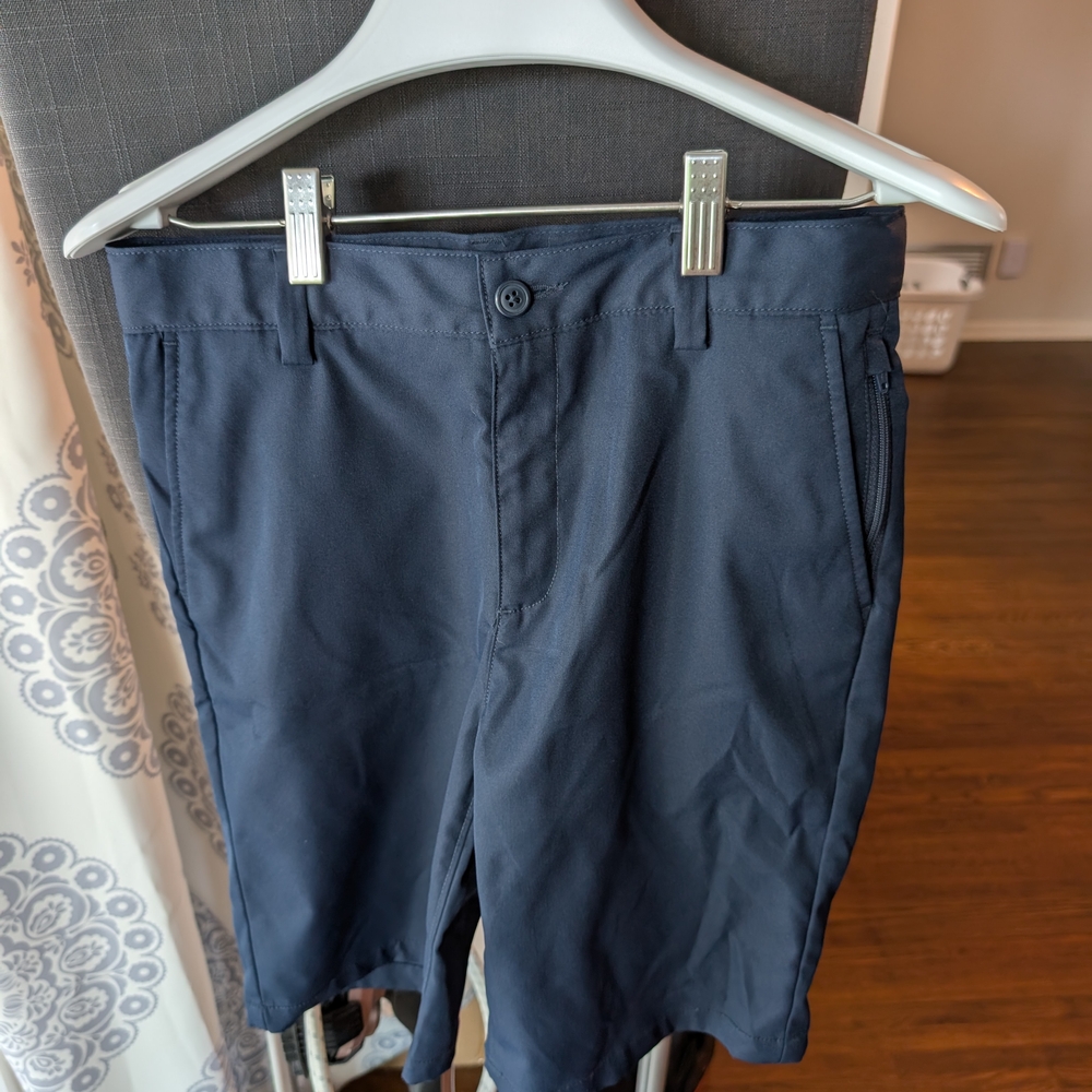 Lands' End Men's Dark Blue Flat Front Shorts